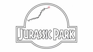 How to draw Jurassic Park logo - Как нарисовать логотип Парк Юрского периода
