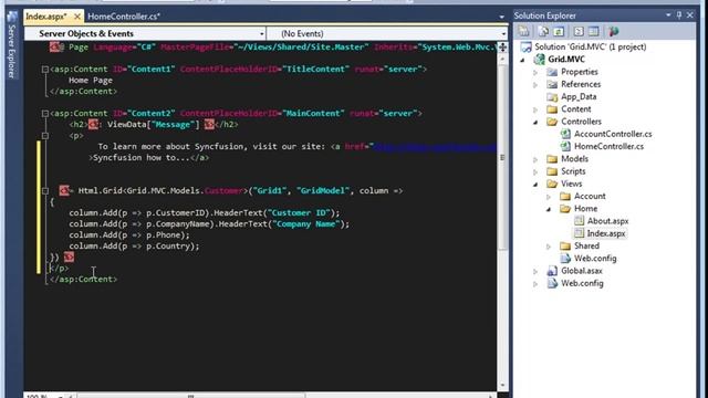 MVC Grid Sample Part 2 смотреть онлайн