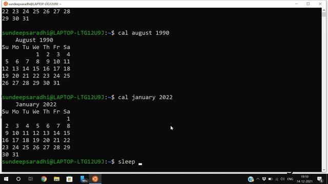 CAL & SLEEP COMMANDS IN LINUX / UNIX || CALENDAR COMMAND || SLEEP COMMAND || LINUX / UNIX COMMANDS смотреть онлайн