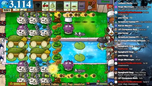 Gatling Strategy | Plants vs. Zombies: Survival Endless смотреть онлайн