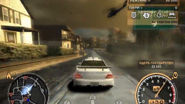 поездка по городу в игре NFS Most Wanted - Black Edition смотреть онлайн