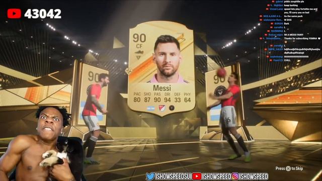 IShowSpeed FC 24 TOTY PACK OPENING! (PACKS MESSI) смотреть онлайн