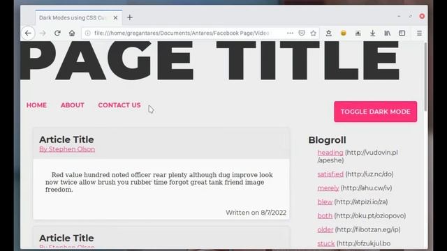 Dark Modes (and Themes!) Using CSS Variables | Filipino Snippet Tutorial смотреть онлайн