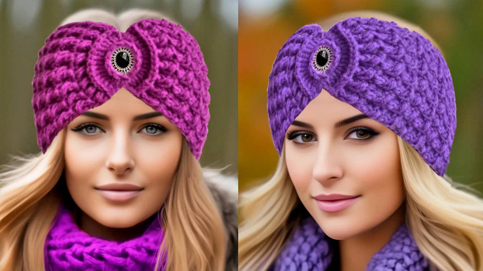 Красивая повязка на голову крючком🌺 Узор "Звездный"🌟 смотреть онлайн