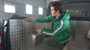 6 УАЗ ПИКАП Алюминиевая обшивка грузового кузова пикапа с карманами АВС-Дизайн