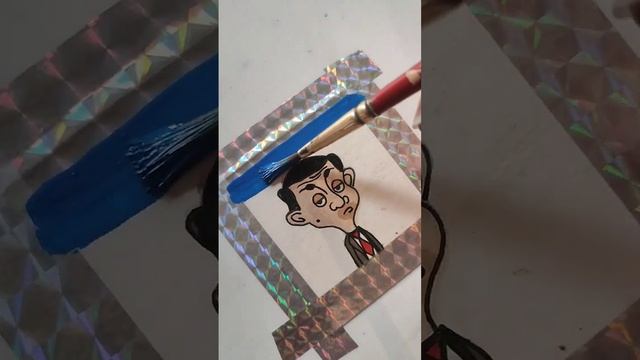 Mr. Bean Mini Polaroid Painting