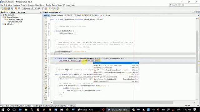 Java GUI - Develop Tip Calculator смотреть онлайн