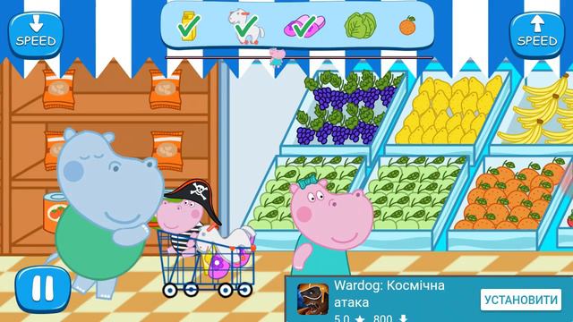 Игра Свинка Пеппа Супермаркет для детей часть четвертая