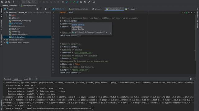 Obtener tweets de un usuario con TWINT y Python. смотреть онлайн