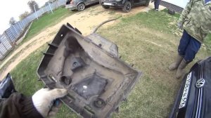 VW polo sedan/ Замена подушки КПП  и фильтров