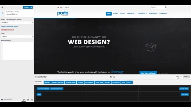 Porto Header Builder смотреть онлайн