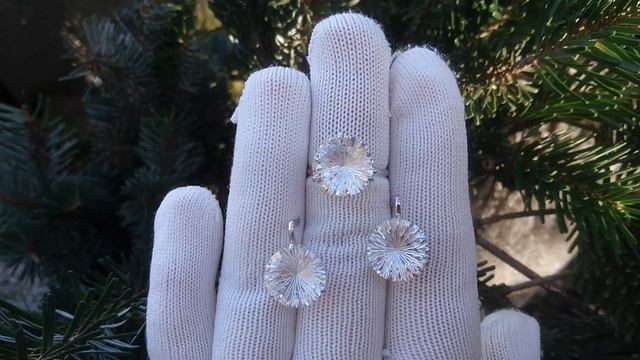 Комплект с горным хрусталем "Пушинки"(2) смотреть онлайн
