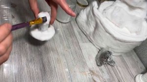 Изготовление грибочков из ваты