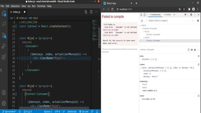? 【 Hook useContext 】 ▷ Hook de contexto useContext del Curso de REACT JS desde CERO 15 en Español смотреть онлайн