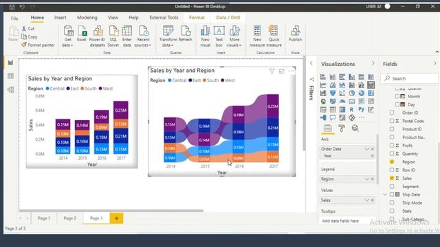 03 Combination Charts | Power BI - Power View Training Part 3 | Power View Tutorial смотреть онлайн