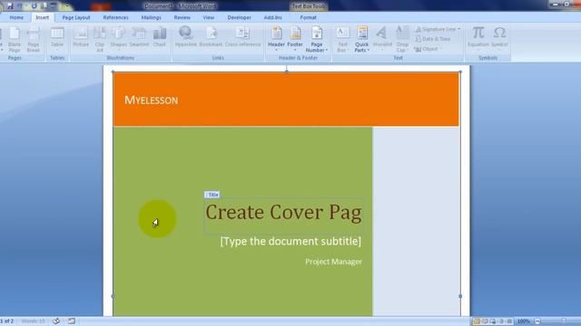 Create A Cover Page In MS Word English смотреть онлайн