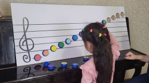 Авторское наглядное пособие для изучения нотной грамоты для детей 4-5 лет