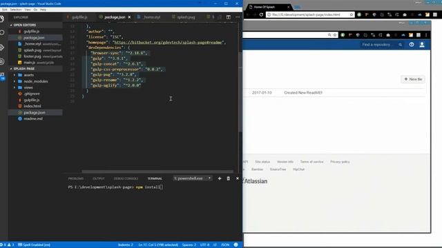 Splash Page Web Development Part 4 - Saving Files To Repo with Git смотреть онлайн