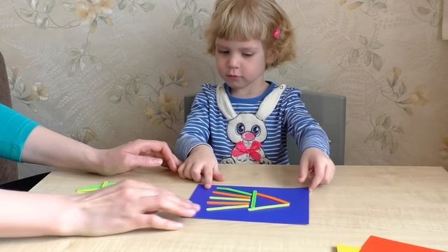Развивающие занятия для детей 2 - 3 лет со счетными палочками. Чем занять ребенка дома. смотреть онлайн