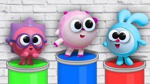 РАСКРАСКА. Раскрашиваем Малышариков и Учим цвета - Видео для детей