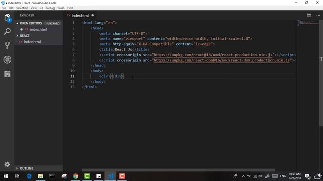 4 - ( React Js Tutorial ) Setup React Files Using CDN -- تحميل وتسطيب الملفات смотреть онлайн