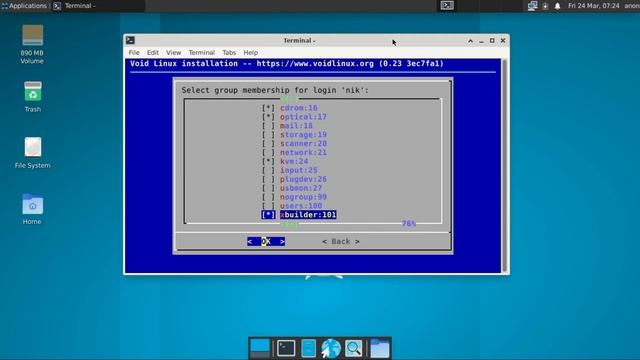 Void Linux №1. Void Linux Live CD Xfce4 установка. смотреть онлайн
