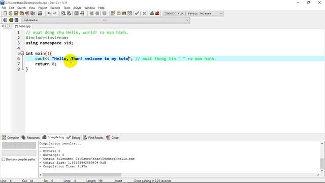 [C++] - Bài 1: Hello world. смотреть онлайн