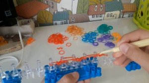 плетение браслета чешуя дракона на станке ищ резинок