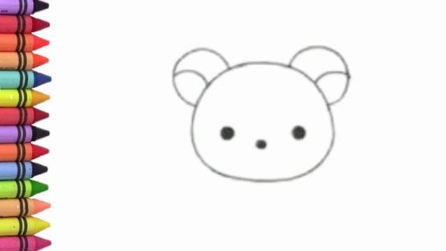 как нарисовать мишку | Урок рисования для детей от 3 лет | Раскраска для детей смотреть онлайн