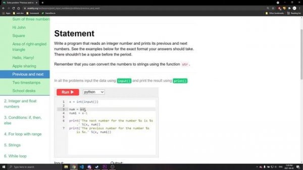 Snakify Answers with Explanation || Lesson 1