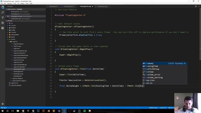 Unreal Engine 4 C++ Tutorial: Floating Actor смотреть онлайн