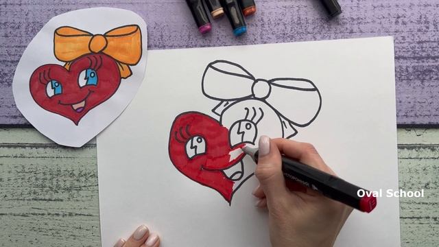Как нарисовать МИЛОЕ СЕРДЦЕ / LOVE / How to draw HEART смотреть онлайн