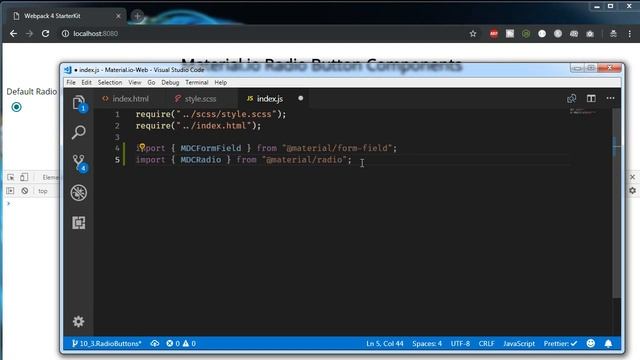 Material.io Web Components Tutorial - 10_3. Radio Button Component - #frontendfunn смотреть онлайн