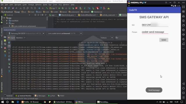 Android Studio - SMS Gateway with API Zenziva смотреть онлайн