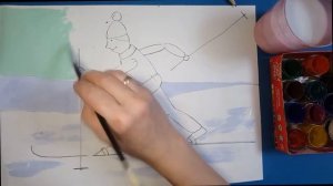 Как нарисовать лыжника. #Маленький_художник