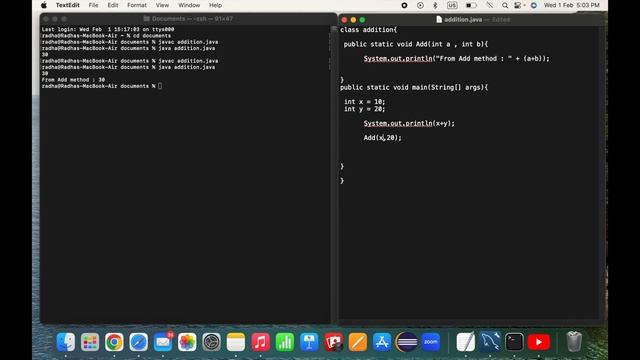JAVA PROGRAM TO ADD TWO NUMBERS BY USING #VOID AND #METHOD WITH RETURN TYPE смотреть онлайн