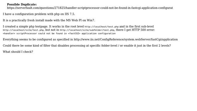 "＜handler＞ scriptProcessor could not be found in ＜fastCGI＞ application configuration" when... смотреть онлайн