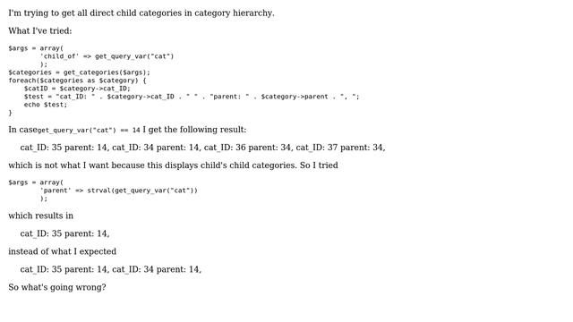Wordpress: Cannot filter categories by parent category смотреть онлайн