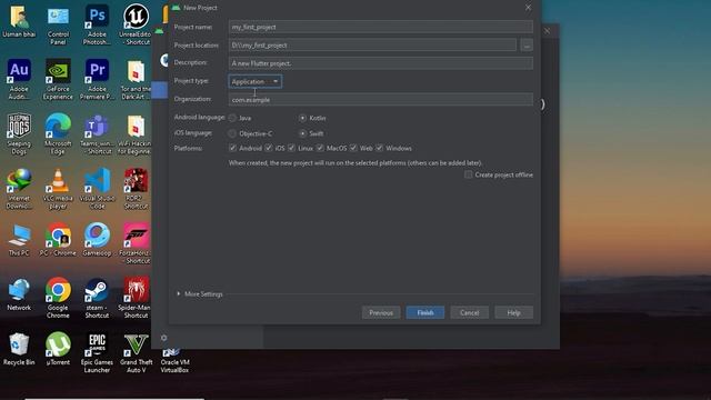 Create Your First New Project In Dart/Flutter | Android Studio смотреть онлайн
