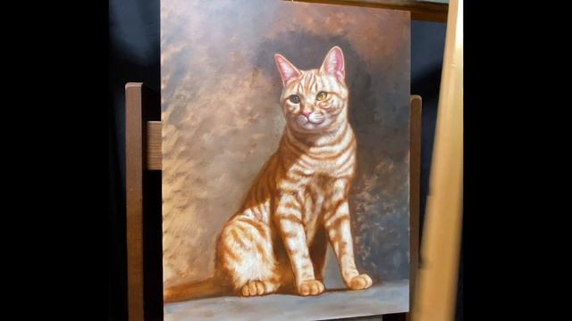 油絵で猫を写実的に描く タイムラプス動画 「大地」 / Painting a Realistic Cat in Oil | Time-lapse смотреть онлайн