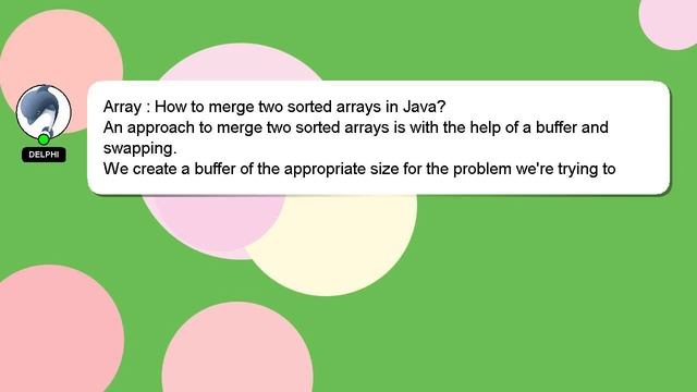 Array : How to merge two sorted arrays in Java? смотреть онлайн