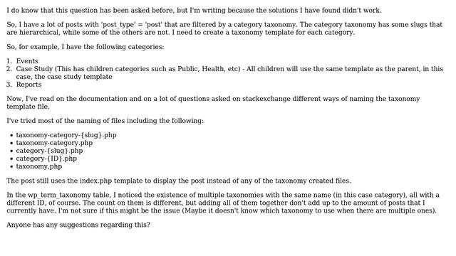 Wordpress: Post not using taxonomy template смотреть онлайн