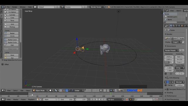 How To Move Camera In Circular Way In Blender - Quick Tutorial смотреть онлайн