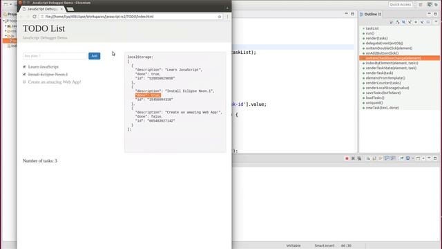 JavaScript Debugger in Eclipse Neon.1 (Part 1) смотреть онлайн