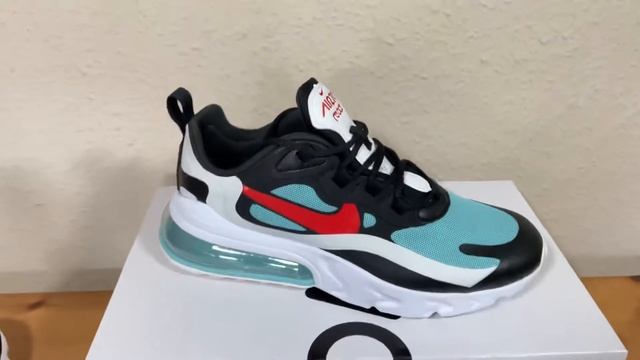 Nike Air Max 270 React Black/Chile Red/Bleached Aqua DA4288-001 смотреть онлайн