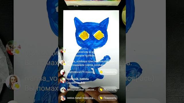 Как нарисовать КОШКУ красками Гуашь от РыбаКит смотреть онлайн