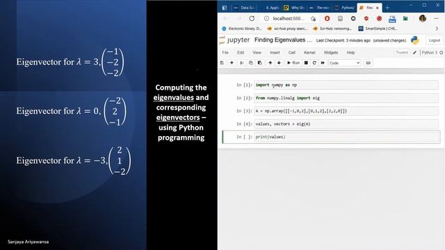 Python Programming - Computing Eigenvalues and Eigenvectors | Linear Algebra смотреть онлайн