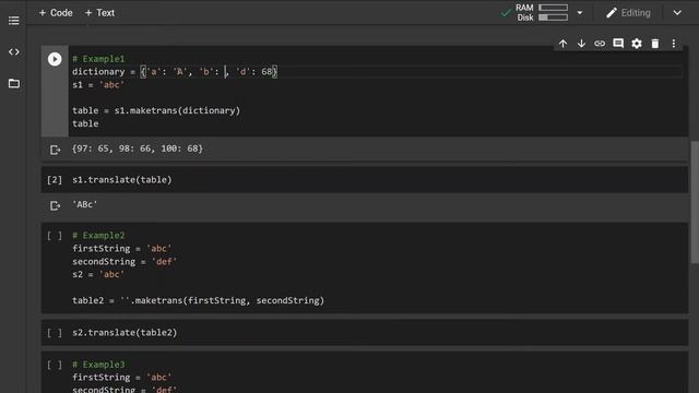 Python maketrans() string method смотреть онлайн