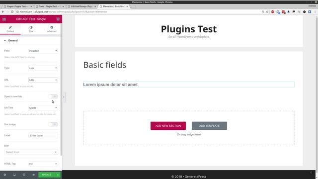 Advanced Elements - ACF Text field with image смотреть онлайн