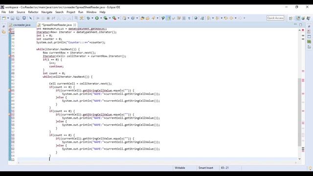 Read Excel File Data Row and column wise Using Java Maven смотреть онлайн
